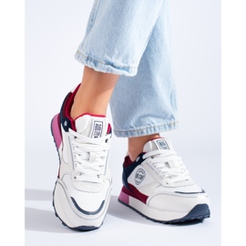 Zapatillas blancas de mujer en la plataforma LL274369 Big Star blanco 3