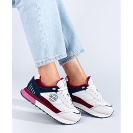 Zapatillas blancas de mujer en la plataforma LL274369 Big Star blanco 1