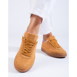 Deportivas Shelovet de ante marrón beige 2