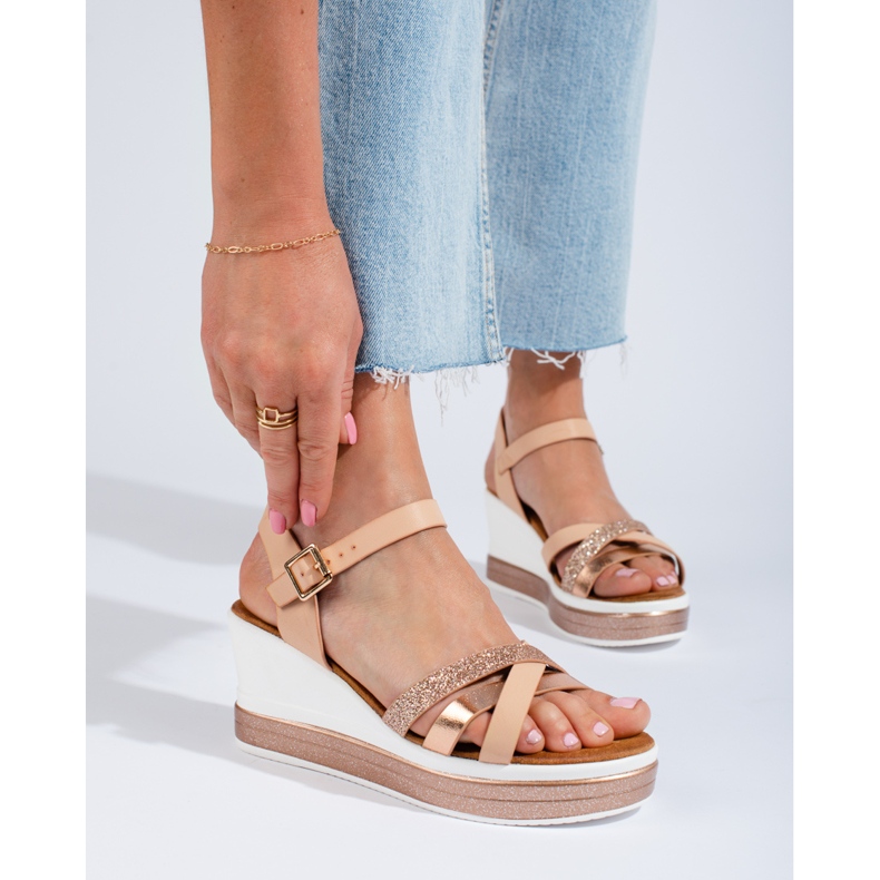 Sandalias mujer cuña Shelovet beige 1 Sandalias mujer cuña Shelovet beige 1