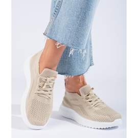 Deportivas mujer textil Shelovet beige 2