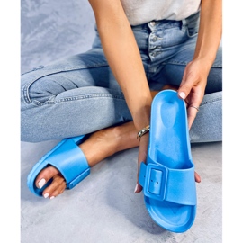 Chanclas de goma con hebilla Romero L.BLUE azul 3