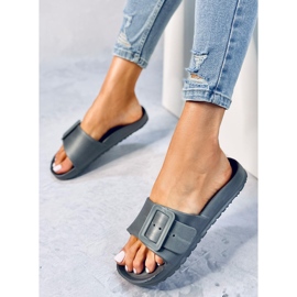 Chanclas de goma Romero Grey con hebilla gris 2