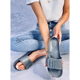 Chanclas de goma Romero Grey con hebilla gris 5