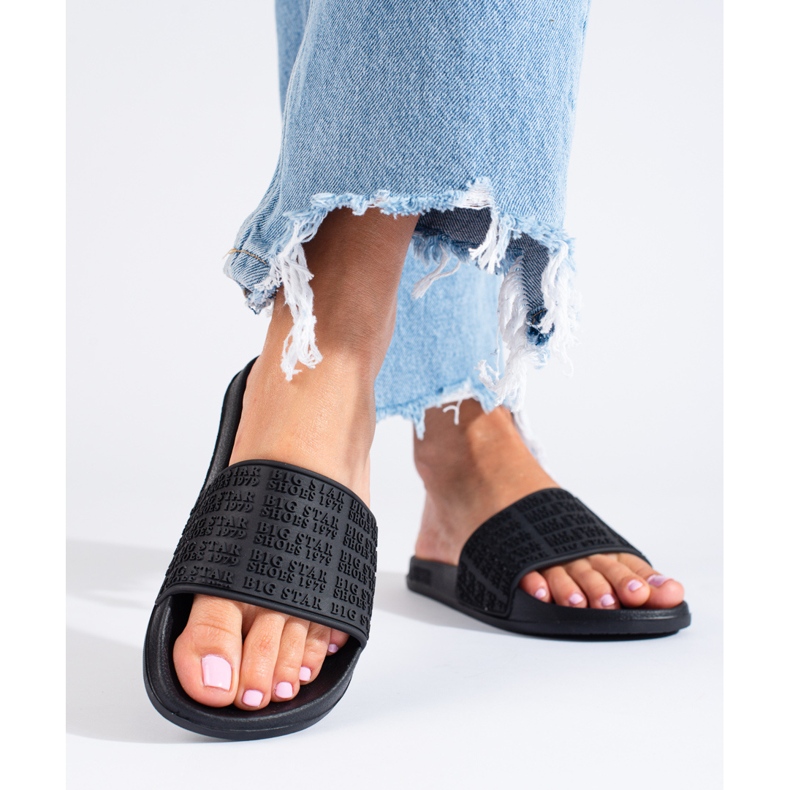 Pantuflas mujer negras LL274A147 Big Star negro 1 Pantuflas mujer negras LL274A147 Big Star negro 1