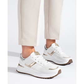 Zapatillas blancas en la plataforma Shelovet blanco 2