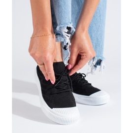 Deportivas mujer Shelovet textil negro 1