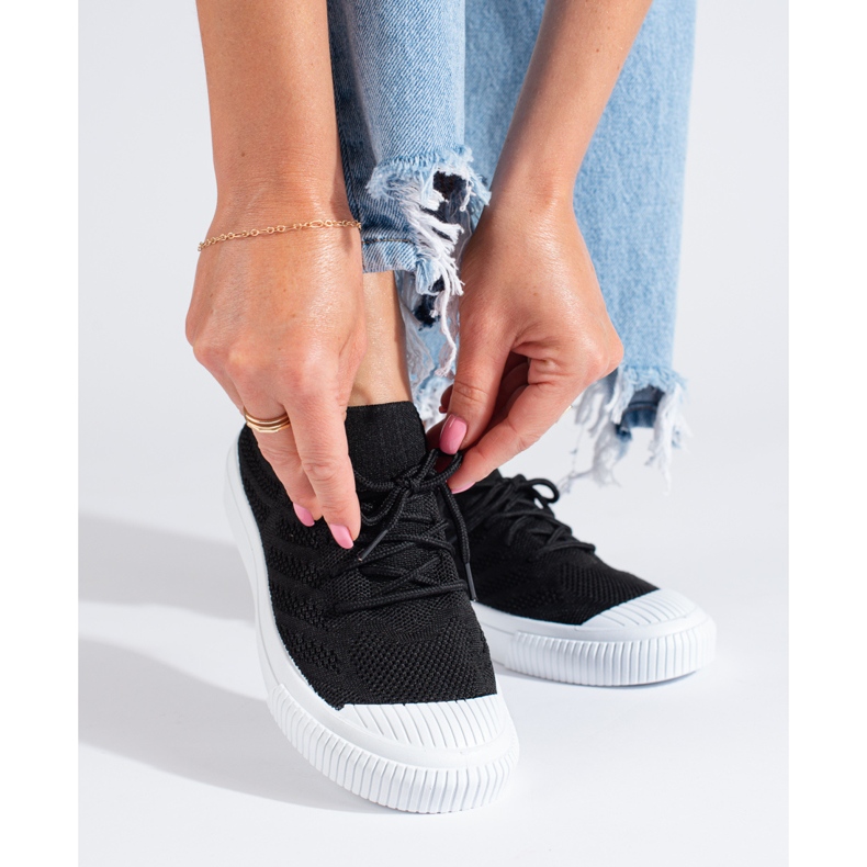 Deportivas mujer Shelovet textil negro 1