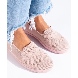 Zapatillas slip-on de mujer de textil Shelovet slip on rosa rosado 2