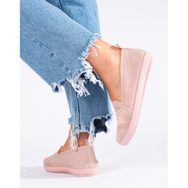 Zapatillas slip-on de mujer de textil Shelovet slip on rosa rosado 3