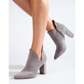 Botas altas de mujer grises con Shelovet recortado 1