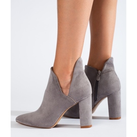 Botas altas de mujer grises con Shelovet recortado 2