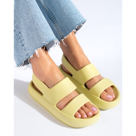 Sandalias de goma verde oliva Shelovet para mujer 2