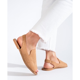 Sandalias mujer Shelovet ante marrón beige 2