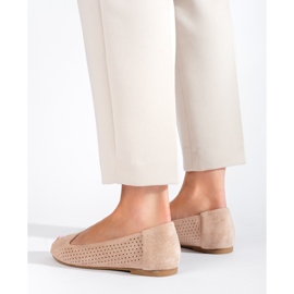 Bailarinas mujer caladas beige Shelovet 3
