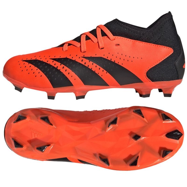 Adidas Predator Accuracy.3 Fg Jr GW4608 zapatos de fútbol naranja naranjas y rojos 1