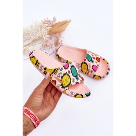 WJ1 Pantuflas Infantiles Espuma Ligera Motivo León Rosa Esther 1