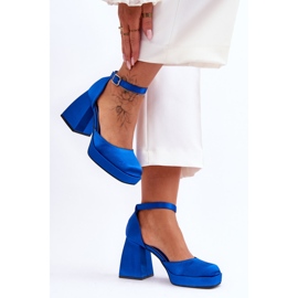 Bombas de moda en tacones masivos azul sandia 2 Bombas de moda en tacones masivos azul sandia 2