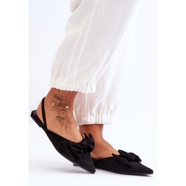 Bailarinas De Mujer Sin Cordones Con Lazo Negro Nadine 5