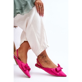 Bailarinas De Mujer Sin Cordones Con Lazo Fucsia Nadine rosado 4