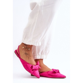 Bailarinas De Mujer Sin Cordones Con Lazo Fucsia Nadine rosado 5