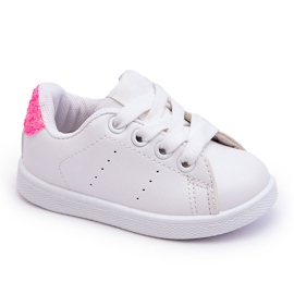 FR1 Deportivas Infantiles Blanco-Rosa Neón Brillo 6