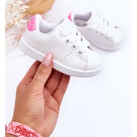 FR1 Deportivas Infantiles Blanco-Rosa Neón Brillo 3