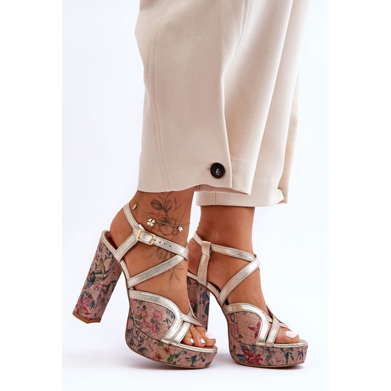 Sandalias De Cuero Con Tacones Maciejka 06084-25 Oro dorado 1