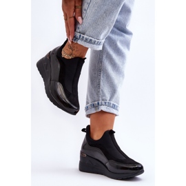 PE1 Zapatillas Deportivas Mujer Slip-On Wedge Negras Farro negro 2 PE1 Zapatillas Deportivas Mujer Slip-On Wedge Negras Farro negro 2