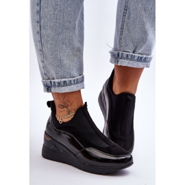 PE1 Zapatillas Deportivas Mujer Slip-On Wedge Negras Farro negro 6