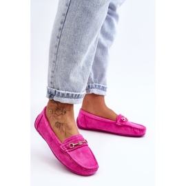 Mocasines Clásicos Mujer Ante Rosa Corinell rosado 1