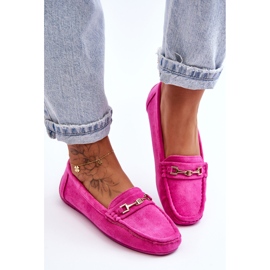 Mocasines Clásicos Mujer Ante Rosa Corinell rosado 2