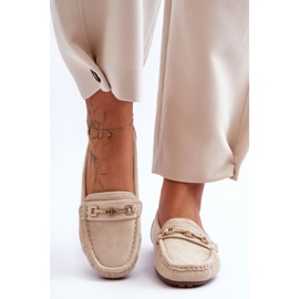 Mocasines Clásicos Mujer Ante Beige Corinell 3