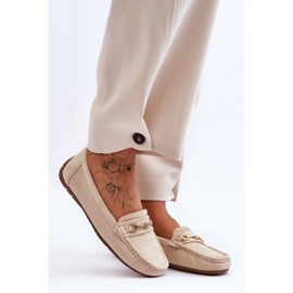 Mocasines Clásicos Mujer Ante Beige Corinell 5