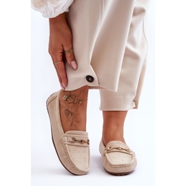 Mocasines Clásicos Mujer Ante Beige Corinell 6