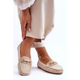 Mocasines Clásicos Mujer Ante Beige Corinell 7