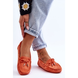 Mocasines Mujer Ante Naranja Si Passione 9