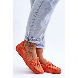 Mocasines Mujer Ante Naranja Si Passione 7