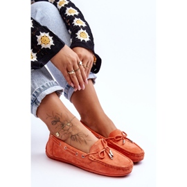 Mocasines Mujer Ante Naranja Si Passione 5