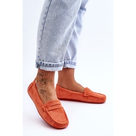 Mocasines Mujer Ante Naranja Lenvie 1