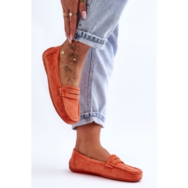 Mocasines Mujer Ante Naranja Lenvie 3
