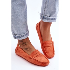 Mocasines Mujer Ante Naranja Lenvie 2