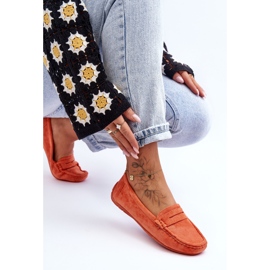 Mocasines Mujer Ante Naranja Lenvie 4