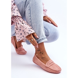 Mocasines Mujer Ante Rosa Claro Lenvie rosado 10