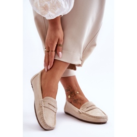 Mocasines Mujer Ante Beige Lenvie 2
