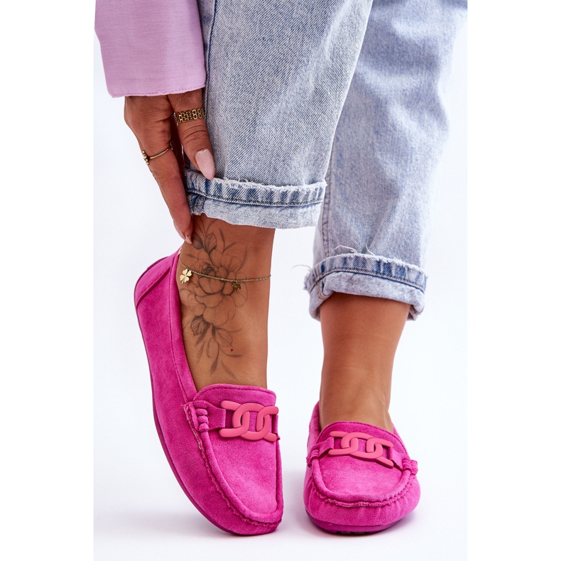 Mocasines Mujer Ante Moda Rosa Rabell rosado 1