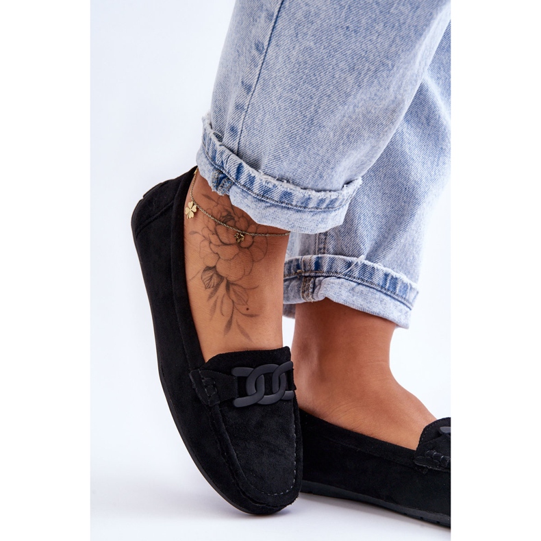 Mocasines Mujer Ante Moda Negro Rabell 2