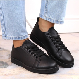 News Deportivas sneakers fabricadas en cuero ecológico negro Novedad 23SP02-5786 7