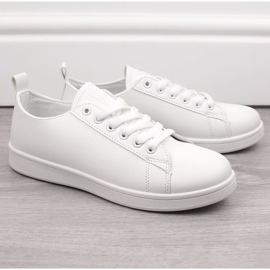 News Deportivas sneakers fabricadas en cuero ecológico blanco Novedad 23SP02-5786 3