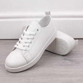 News Deportivas sneakers fabricadas en cuero ecológico blanco Novedad 23SP02-5786 4